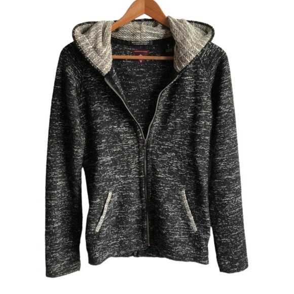 Maison Scotch Hoodie Size 1 Black Heathered Lurex - Picture 4 of 13